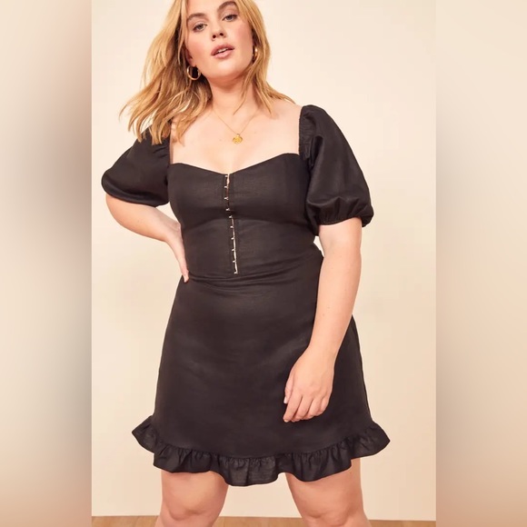 Seattle Puff Sleeve Linen Minidress - Picture 4 of 7